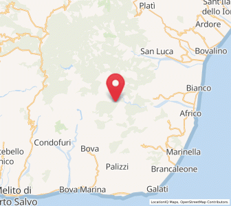 Map of Africo Vecchio, Calabria