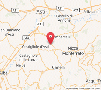 Map of Agliano, Piedmont