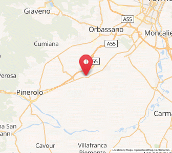 Map of Airasca, Piedmont