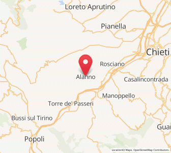 Map of Alanno, Abruzzo
