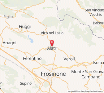 Map of Alatri, Lazio