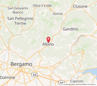 Map of Albino, Lombardy