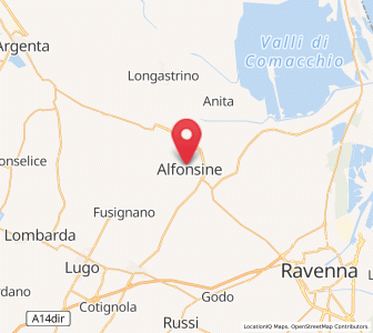 Map of Alfonsine, Emilia-Romagna