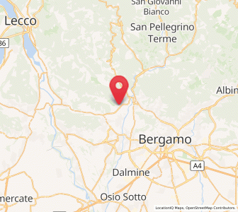 Map of Almenno San Bartolomeo, Lombardy