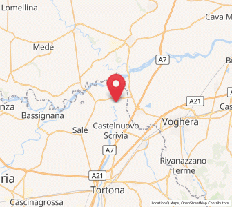 Map of Alzano Scrivia, Piedmont