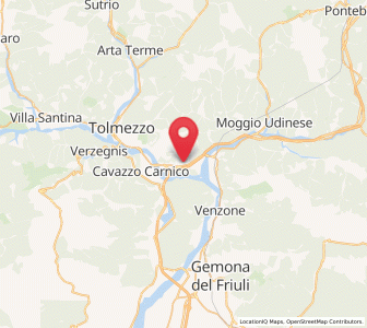 Map of Amaro, Friuli Venezia Giulia