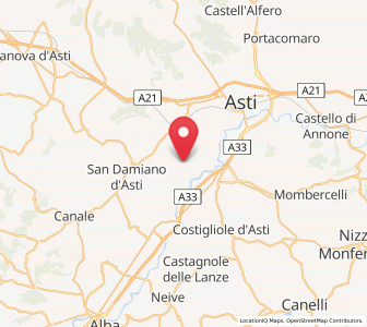 Map of Antignano, Piedmont
