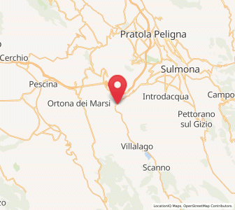 Map of Anversa degli Abruzzi, Abruzzo