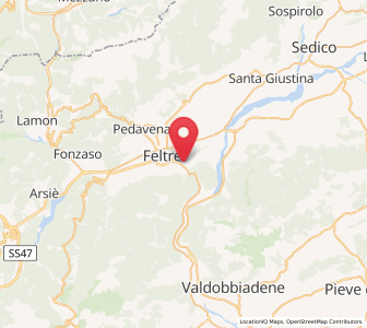 Map of Anzù, Veneto