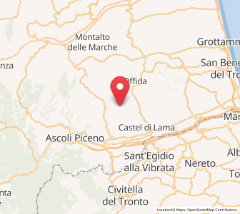 Map of Appignano del Tronto, The Marches