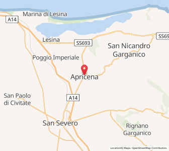 Map of Apricena, Apulia
