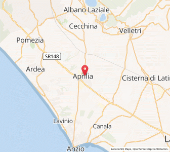 Map of Aprilia, Lazio