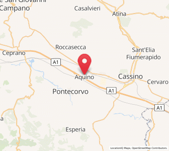 Map of Aquino, Lazio