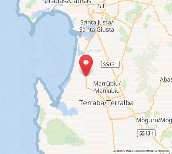 Map of Arborea, Sardinia
