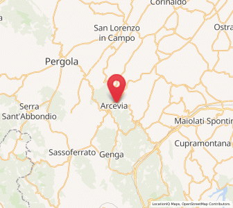 Map of Arcevia, The Marches