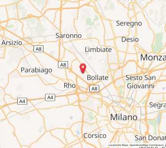 Map of Arese, Lombardy