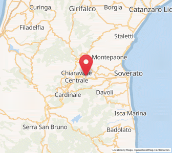Map of Argusto, Calabria