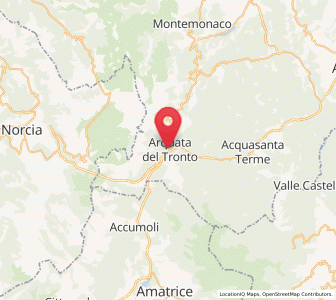 Map of Arquata del Tronto, The Marches