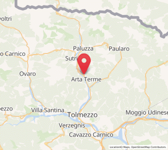 Map of Arta Terme, Friuli Venezia Giulia