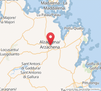 Map of Arzachena, Sardinia