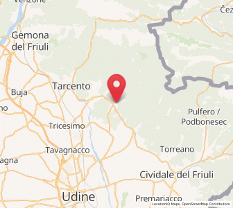 Map of Attimis, Friuli Venezia Giulia