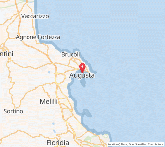 Map of Augusta, Sicily