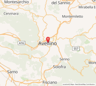 Map of Avellino, Campania