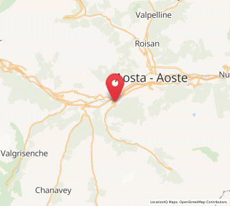 Map of Aymavilles, Aosta Valley