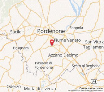 Map of Azzano Decimo, Friuli Venezia Giulia