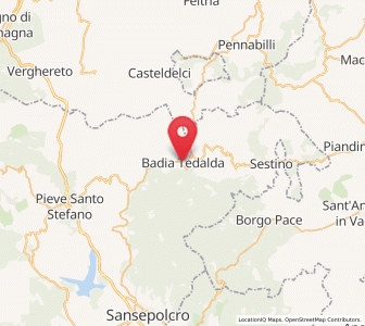 Map of Badia Tedalda, Tuscany