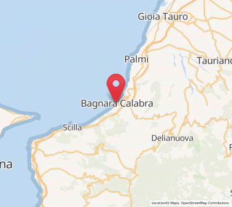 Map of Bagnara Calabra, Calabria