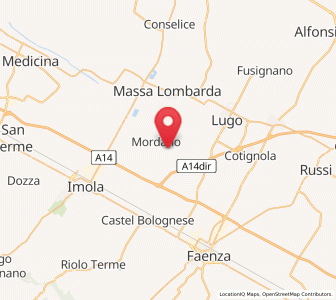 Map of Bagnara di Romagna, Emilia-Romagna