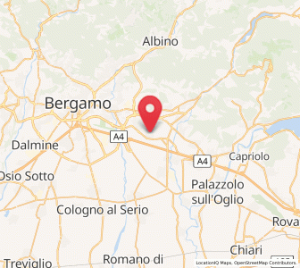 Map of Bagnatica, Lombardy