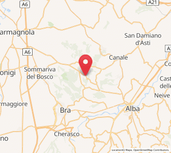 Map of Baldissero d'Alba, Piedmont