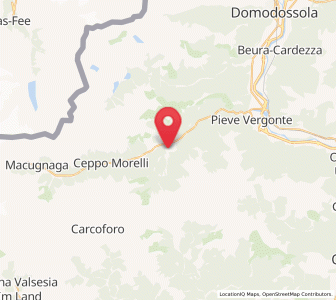 Map of Bannio, Piedmont