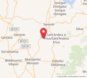 Map of Barrali, Sardinia