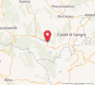 Map of Barrea, Abruzzo