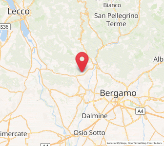 Map of Barzana, Lombardy