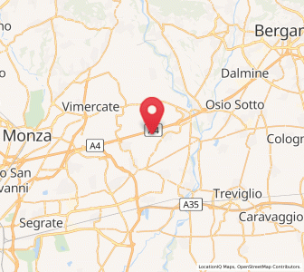 Map of Basiano, Lombardy