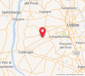 Map of Basiliano, Friuli Venezia Giulia