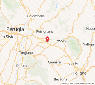 Map of Bastia umbra, Umbria