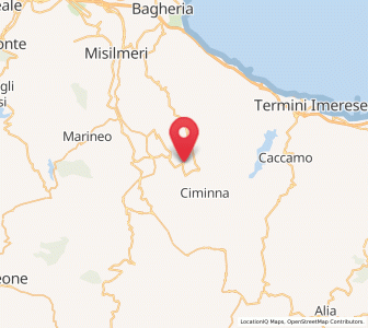 Map of Baucina, Sicily