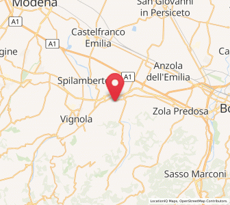 Map of Bazzano, Emilia-Romagna