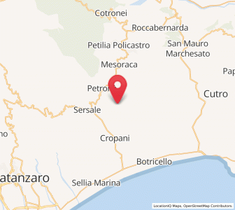 Map of Belcastro, Calabria