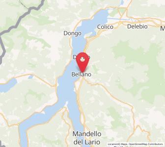 Map of Bellano, Lombardy