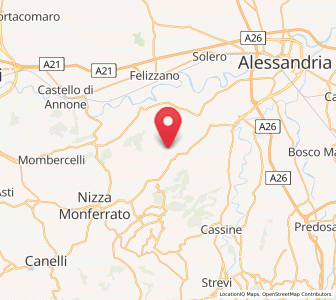 Map of Bergamasco, Piedmont