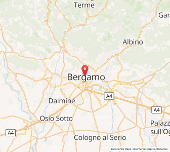 Map of Bergamo, Lombardy