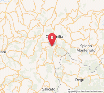 Map of Bergolo, Piedmont