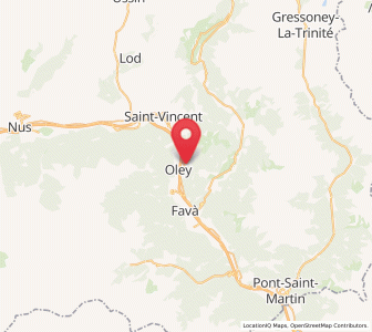 Map of Berriat, Aosta Valley