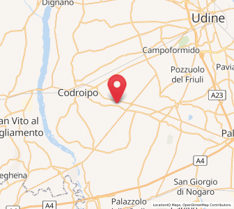 Map of Bertiolo, Friuli Venezia Giulia